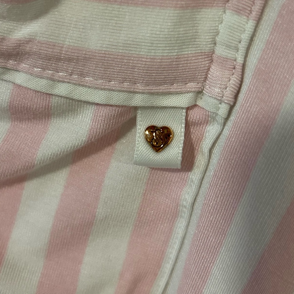 Victoria’s Secret Modal Soft Button-Front Sleepshirt Pretty Blossom Stripes S - Picture 7 of 13